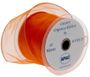 70mm Orange Wired Chiffon Ribbon