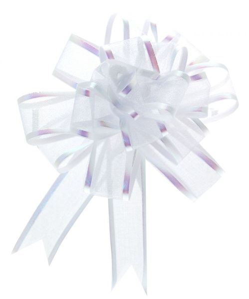 White Organza Pull Bow (25mm)