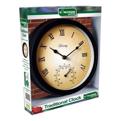 Garden Traditional Clock and Thermometer