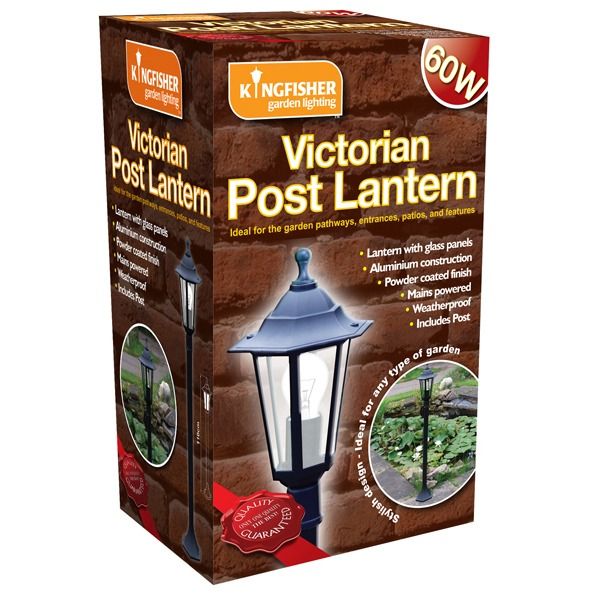 Kingfisher Victorian Style Post Lamp - Packaged
