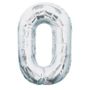 Silver 0 Big Number Balloon (34 inch)