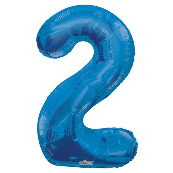 Blue 2 Big Number Balloon