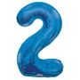 Blue 2 Big Number Balloon