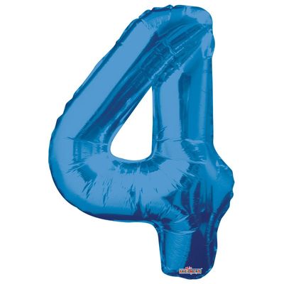 Blue 4 Big Number Balloon