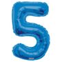 Blue 5 Big Number Balloon