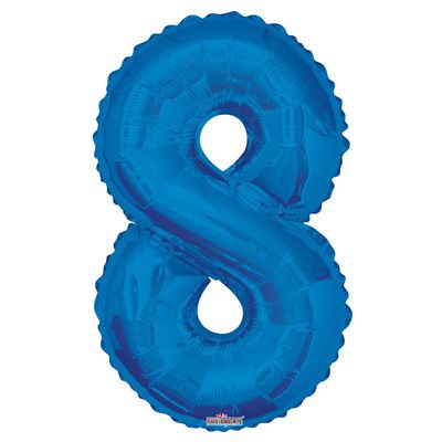 Blue 8 Big Number Balloon