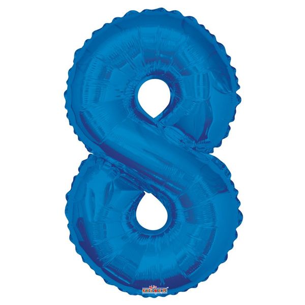 Blue 8 Big Number Balloon