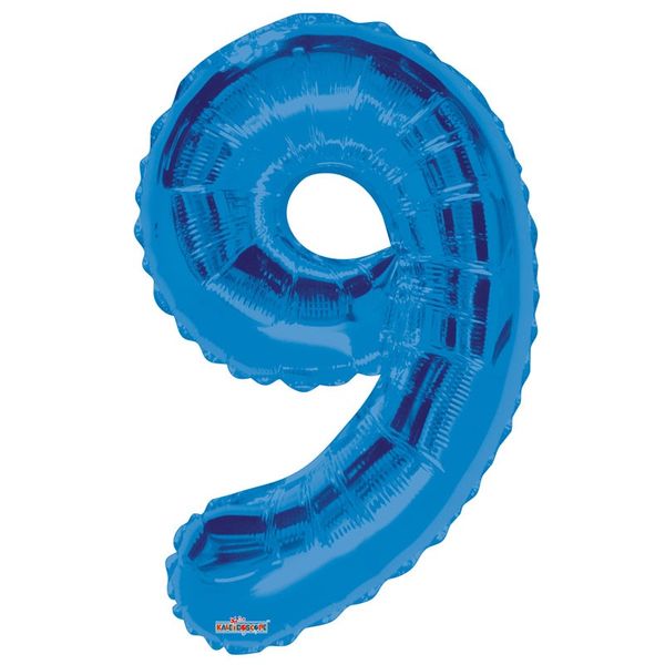 Blue 9 Big Number Balloon