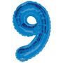 Blue 9 Big Number Balloon