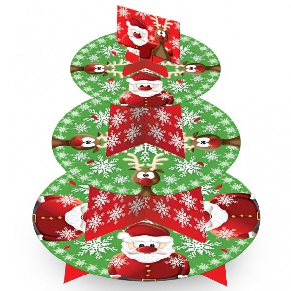Christmas 3 Tier Cupcake Stand | PartyBits2Go