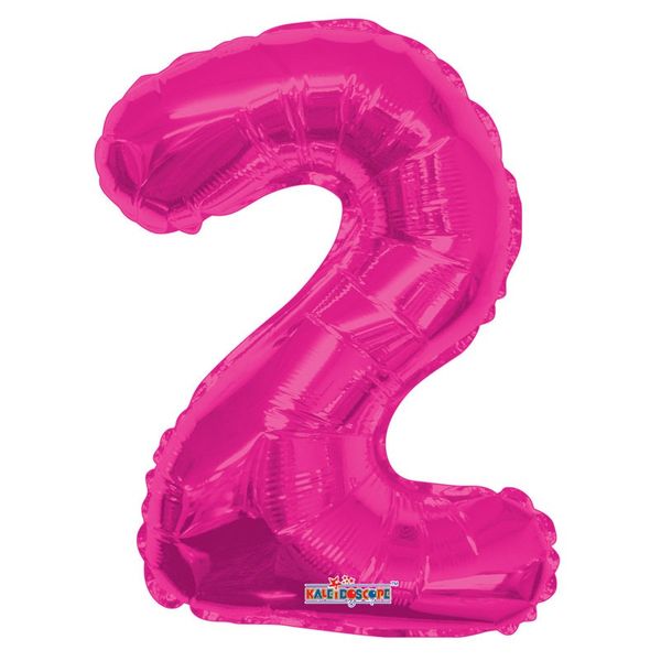Hot Pink Number 2 Balloon