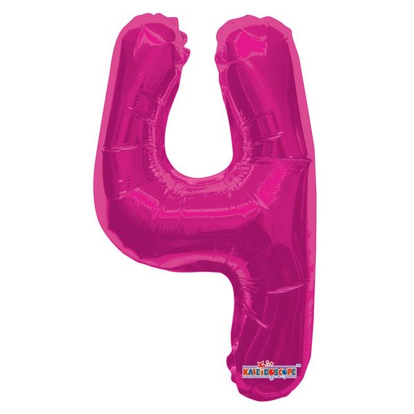 Hot Pink Number 4 Balloon