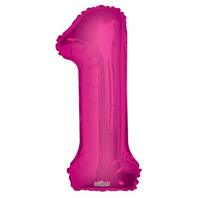 Hot Pink Foil Balloon - Age 1