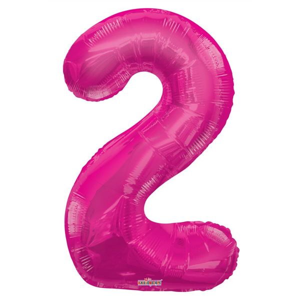 Hot Pink Foil Balloon - Age 2