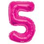 Hot Pink Foil Balloon - Age 5