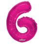 Hot Pink Foil Balloon - Age 6 - 14Inch