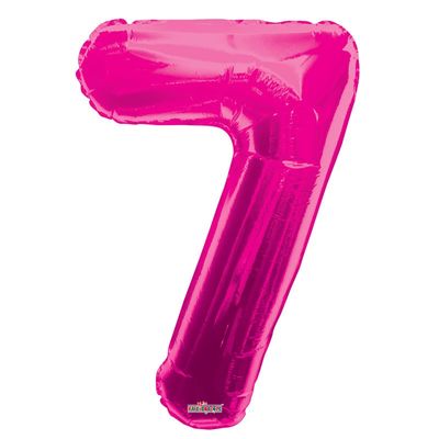 Hot Pink Foil Balloon - Age 7