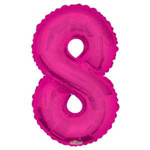 Hot Pink Foil Balloon - Age 8