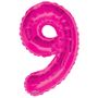 Hot Pink Foil Balloon - Age 9