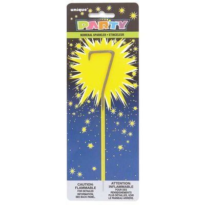 Number 7 Sparkler Candle