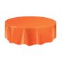 Orange Round Plastic Table Cover