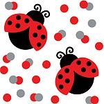 Ladybug Party Table Invite Confetti
