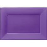 Purple Plastic Platters - Pack of 3