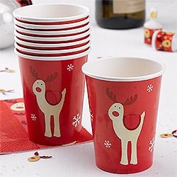 Rocking Rudolf Party Cups