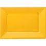 Yellow Plastic Platters - Pack of 3