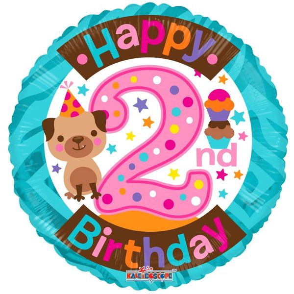 2nd Party Dog Birthday Balloon