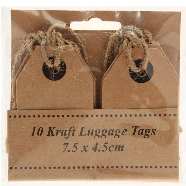 Kraft Luggage Tag 7.5cm x 4.5cm