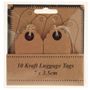 Kraft Luggage Tags 7 x 3.5cm