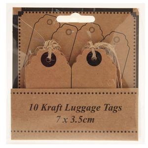Kraft Luggage Tags 7 x 3.5cm