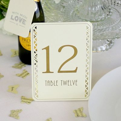 Gold and Ivory Table Numbers