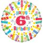 6th Birthday Radiant Candle Foil Balloon