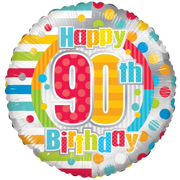 Radiant Happy 90th Birthday Balloon
