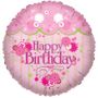 Flower Power Happy Birthday Foil Balloon