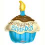 Blue Cupcake Foil Balloon