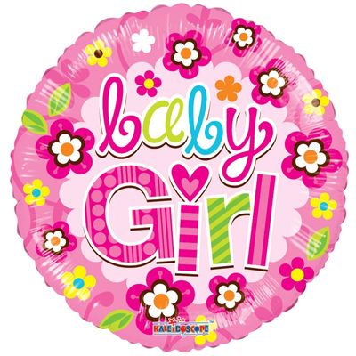 Baby Girl Floral Foil Balloon