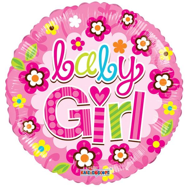 Baby Girl Floral Foil Balloon