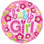 Baby Girl Floral Foil Balloon