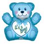 Baby Boy Bear Shaped Foil Balloon