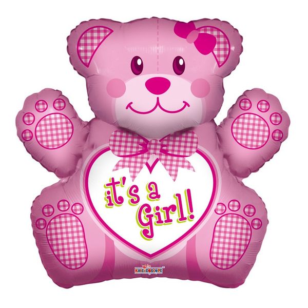 Baby Girl Bear Shape Foil Balloon