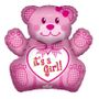 Baby Girl Bear Shape Foil Balloon