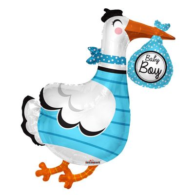 Baby Boy Stork Foil Balloon