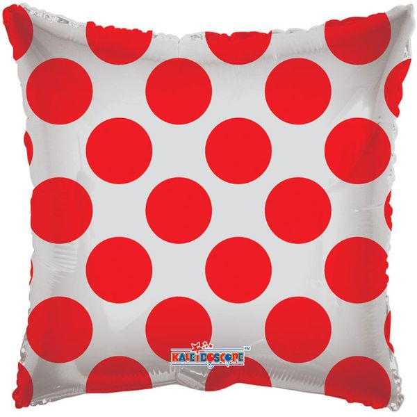 Red Polka Dot Clear View Balloon