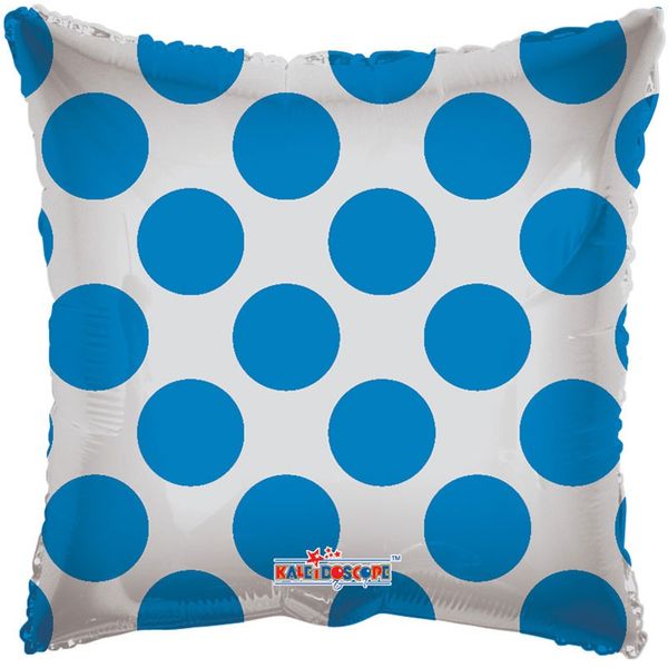 Blue Polka Dot Clear View Balloon