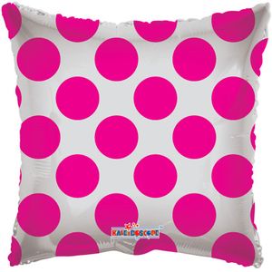 Hot Pink Polka Dot Clear View Balloon