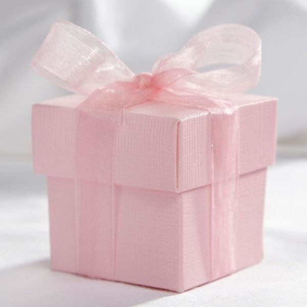 Pink Square Favour Box & Lid