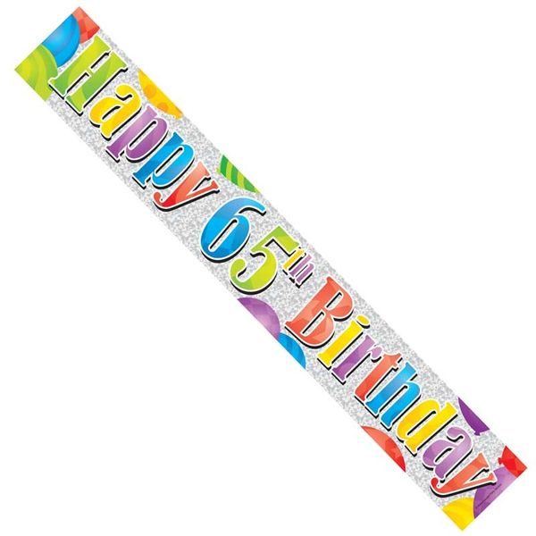 Unisex 65th Birthday Banner